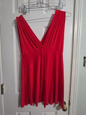 Free People Low Cut Top (orange/red)